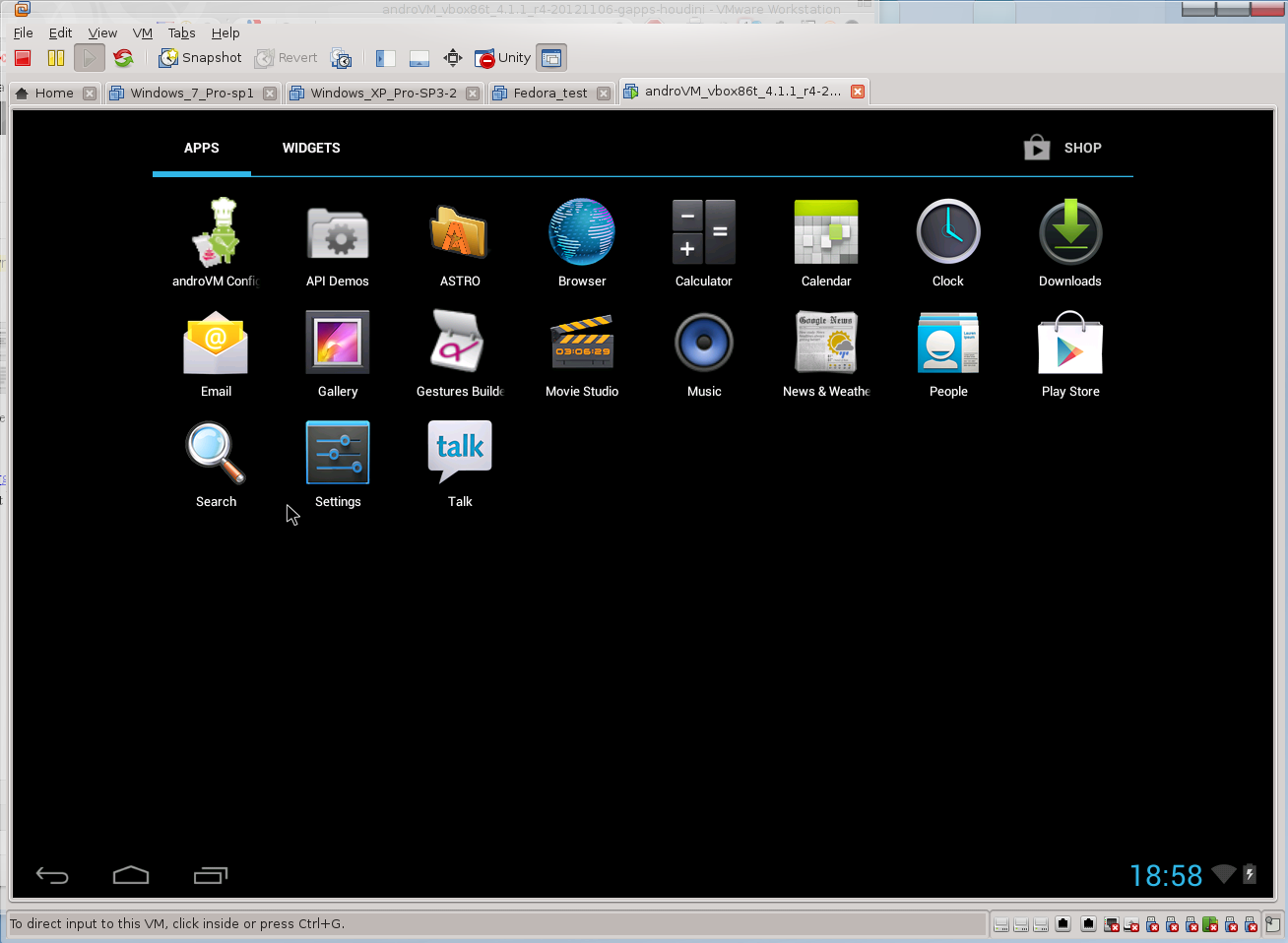 download the new for android VMware Player